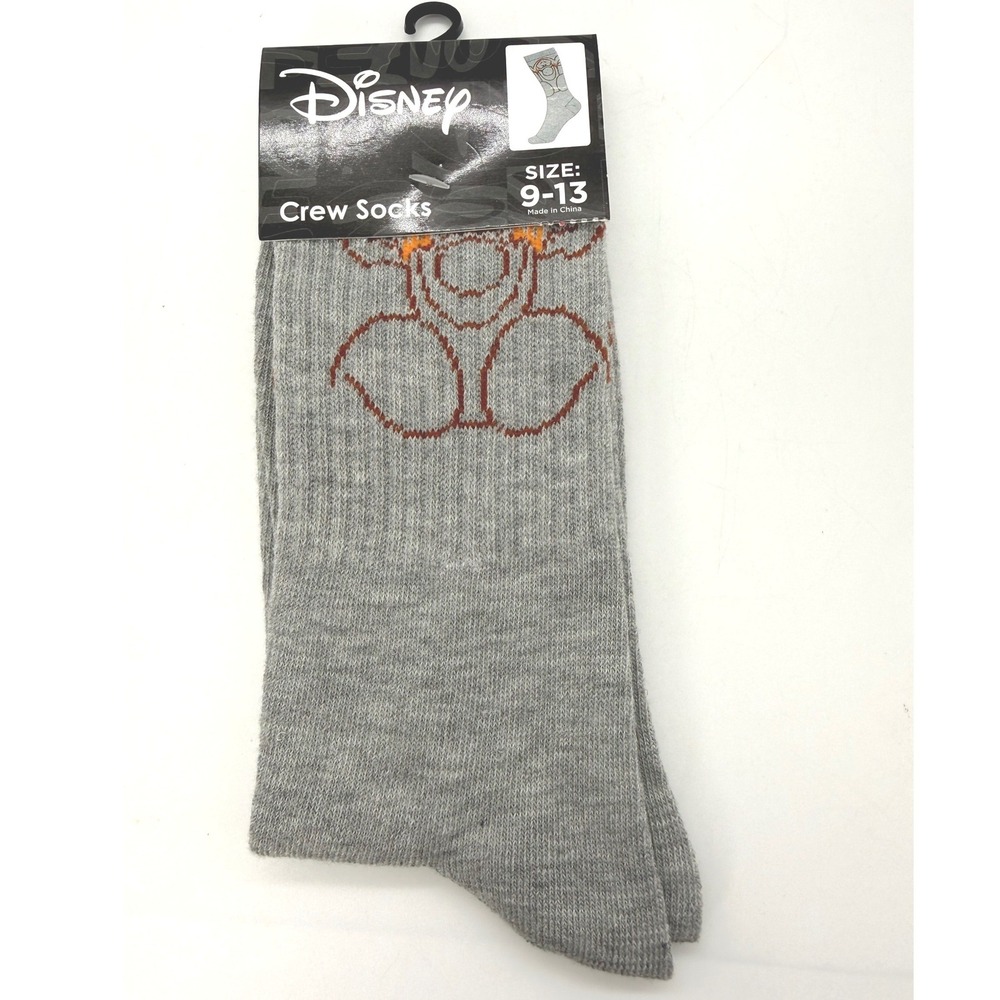 Disney Winnie the Pooh Tigger Design Crew‎ Socks Gray Unisex New NWT Neutral
